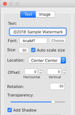 Add copyright symbol in Star Watermark