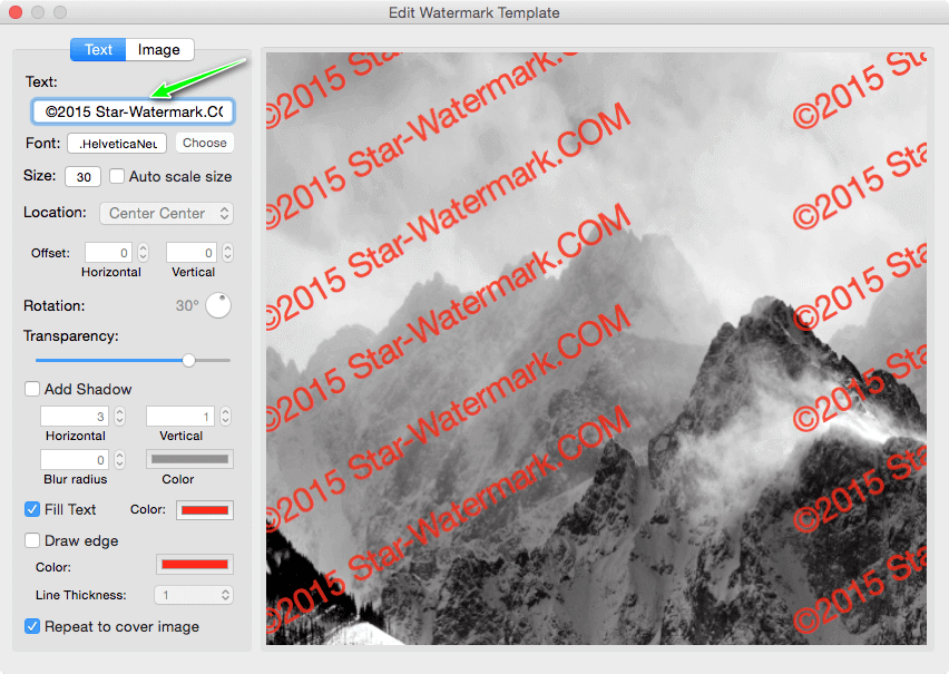 how to watermark photo